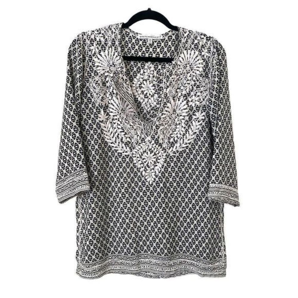 GRETCHEN SCOTT Embroidered Bohemian Top‎